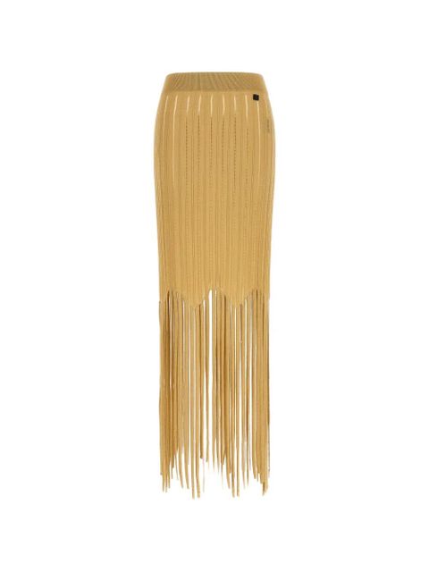 Balmain fringed midi skirt - Neutrals - zdjęcie produktu nr 1