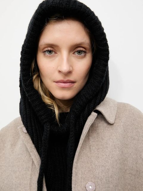 Answear.LAB kominiarka z wełną merino kolor czarny