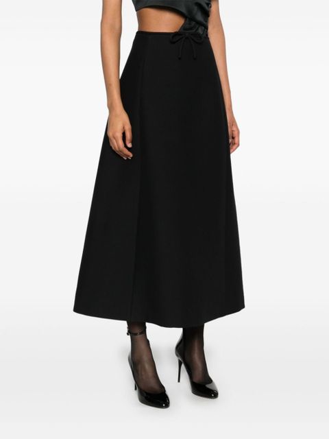 Valentino Garavani bow-detailed midi skirt - Black