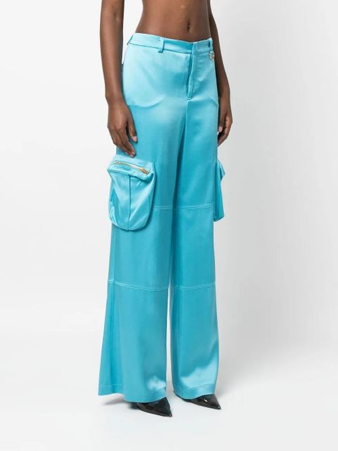 Blumarine Butterfly wide-leg trousers - Blue - zdjęcie produktu nr 2