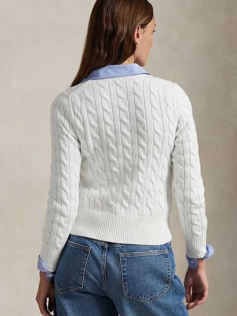 Polo Ralph Lauren kardigan bawełniany kolor biały 211891643