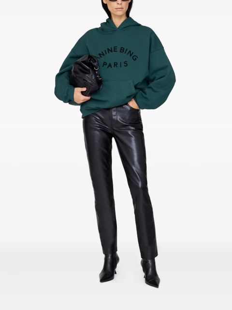 ANINE BING Harvey hooded sweatshirt - Green