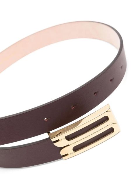 Victoria Beckham logo-buckle leather belt - Red - zdjęcie produktu nr 2