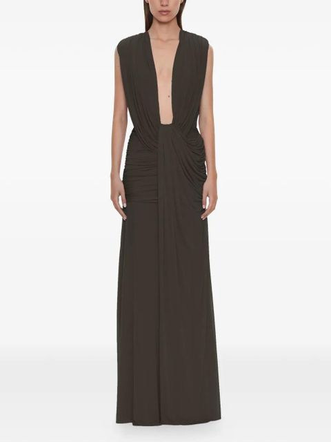Christopher Esber draped maxi dress - Brown - zdjęcie produktu nr 2