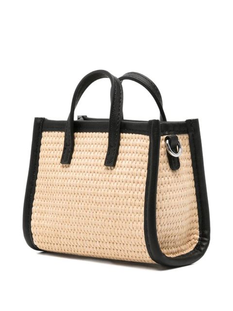 MC2 Saint Barth logo-embroidered woven tote bag - Neutrals