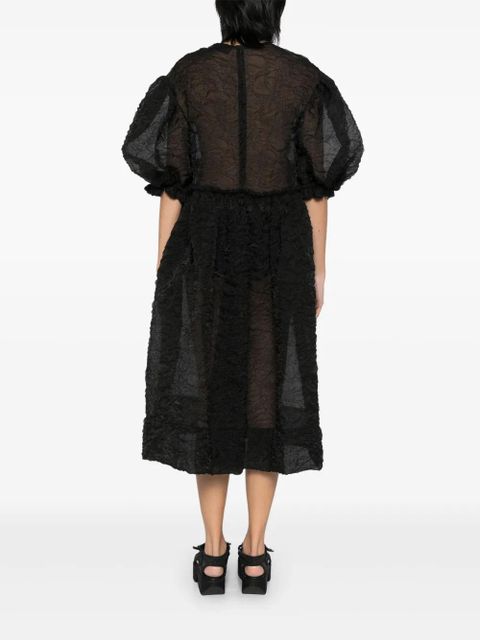 Simone Rocha ruffle detail smock dress - Black