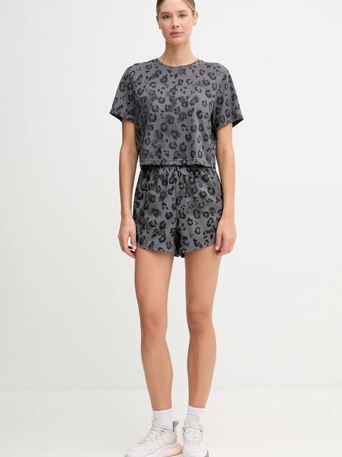 adidas Performance szorty treningowe damskie kolor szary wzorzyste high waist JN2641 - zdjęcie produktu nr 2