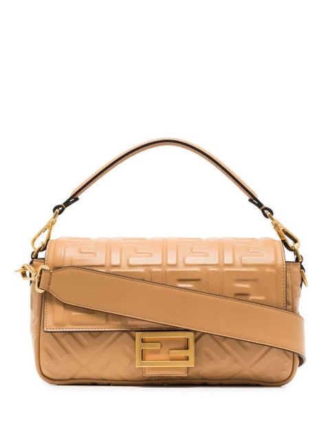 FENDI logo-embossed Baguette shoulder bag - Neutrals - zdjęcie produktu nr 1