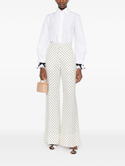 Valentino Garavani polka-dot wide-leg trousers - Neutrals - zdjęcie produktu nr 2