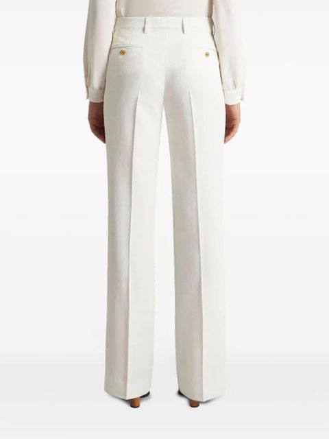 ETRO slub-texture tailored trousers - White