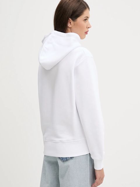 Karl Lagerfeld Jeans bluza bawełniana damska kolor biały z kapturem z nadrukiem A3W20042 - zdjęcie produktu nr 2