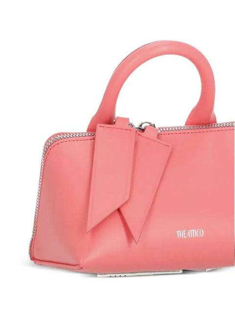 The Attico top-handle leather tote bag - Pink