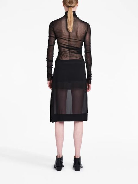 Proenza Schouler semi-sheer chiffon skirt - Black