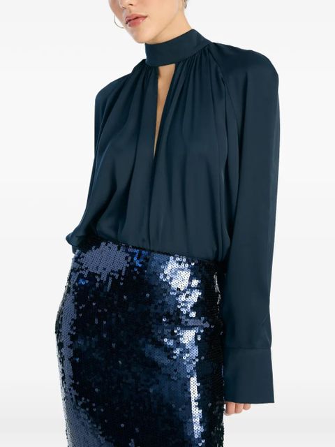 ROTATE BIRGER CHRISTENSEN bow blouse - Blue