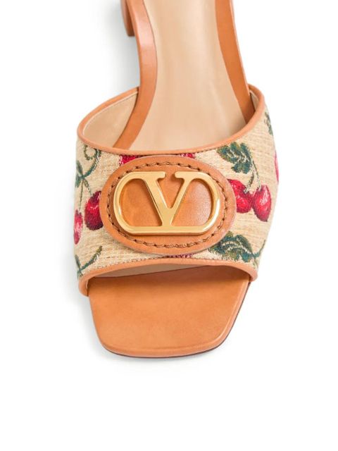Valentino Garavani 60mm VLogo Signature Cherryfic sandals - Neutrals