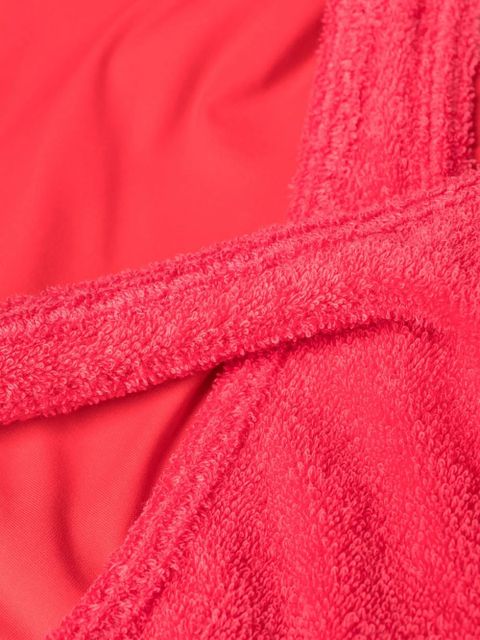 The Attico terry-cloth cut-out swimsuit - Red