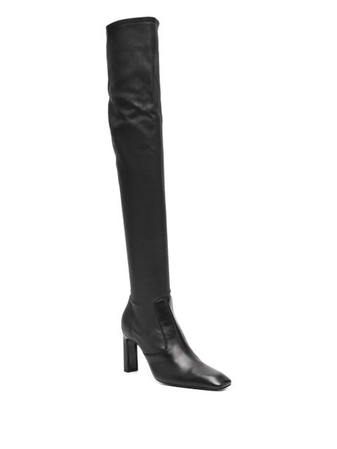 TOTEME square-toe leather boots - Black - zdjęcie produktu nr 2