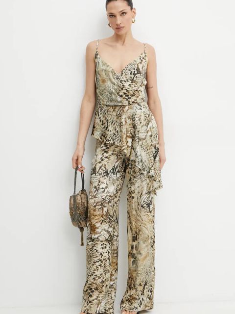 Marciano Guess bluzka GISELLE damska kolor beżowy wzorzysta 5GGH04 7298A