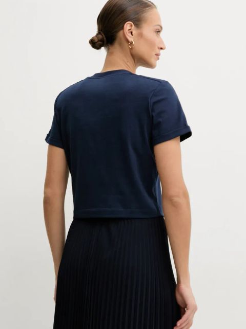 Guess t-shirt bawełniany damski kolor granatowy W5GI15 K8FQ4