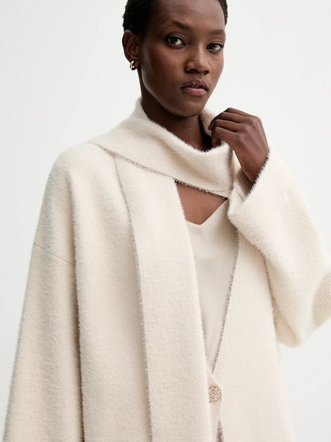 Blugirl Blumarine kardigan damski kolor beżowy lekki RF5234.MA39R - zdjęcie produktu nr 2