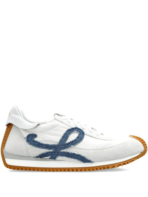 LOEWE Flow Runner 2.0 logo-detail suede sneakers - WHITE LIGHT DENIM - zdjęcie produktu nr 1