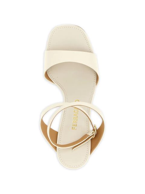 Ferragamo square-toe ankle-strap sandals - Neutrals