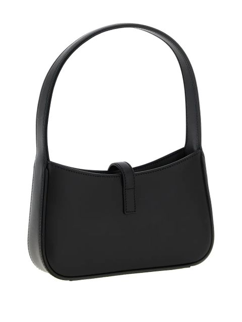 Saint Laurent Mini Le 5 à 7 logo leather shoulder bag - Black