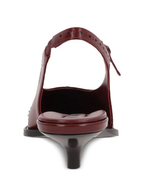 Miu Miu 35mm slingback brogue pumps - Red