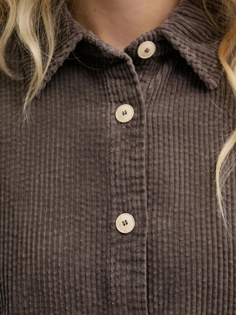 American Vintage corduroy buttoned shirt - Brown