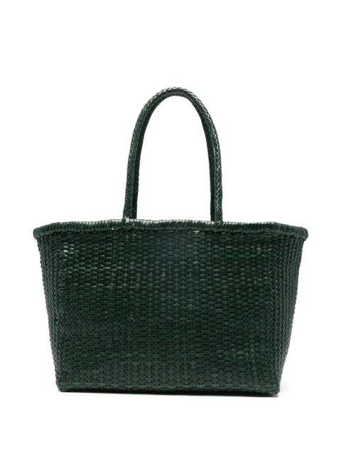 DRAGON DIFFUSION big B Weave woven top-handle tote bag - Green - zdjęcie produktu nr 1