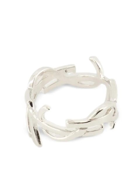Saint Laurent cassandre logo ring - Silver