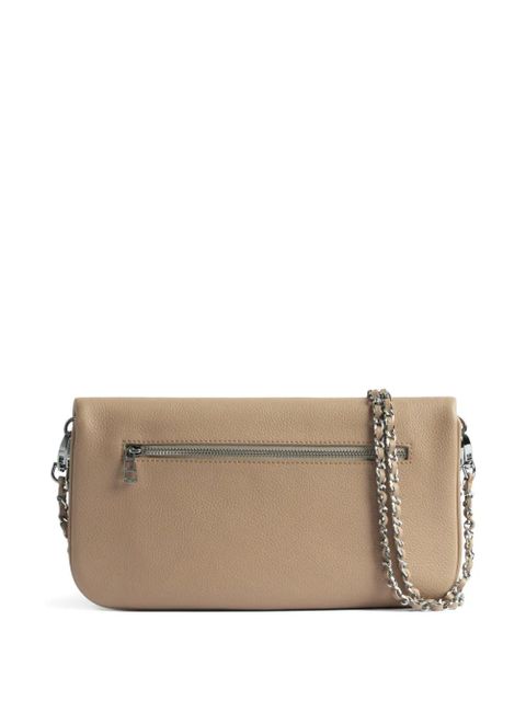 Zadig&Voltaire Rock leather clutch bag - Neutrals
