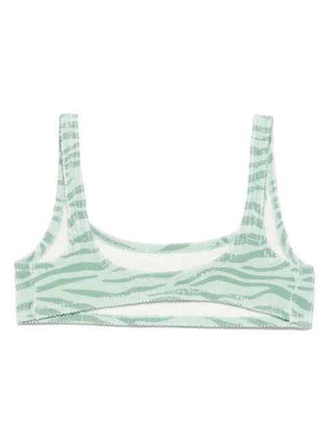 MC2 Saint Barth zebra-print bikini top - Green - zdjęcie produktu nr 2