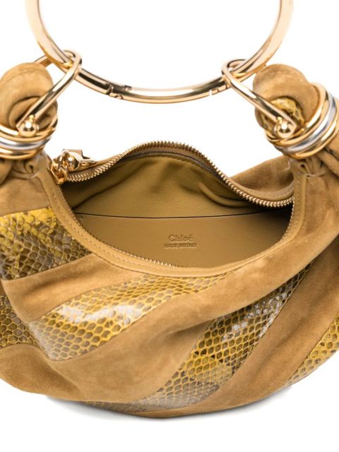 Chloé mini snakeskin-effect bracelet bag - Brown