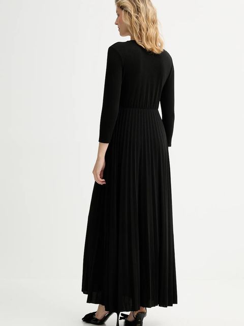 Answear.LAB sukienka kolor czarny maxi rozkloszowana