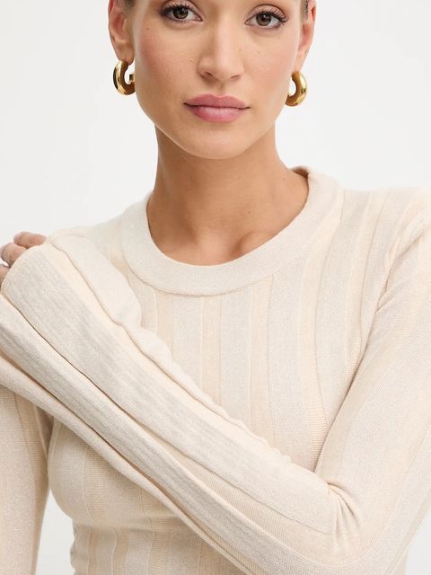 Guess sweter z domieszką wełny GEMMA damski kolor beżowy lekki W5YR13 Z3OT0