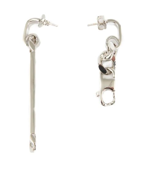 MM6 Maison Margiela numbers-motif drop earrings - Silver