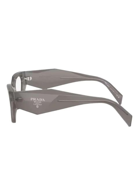 Prada Eyewear geometric-frame glasses - Grey