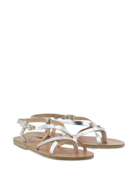 Ancient Greek Sandals Semele flat sandals - Metallic
