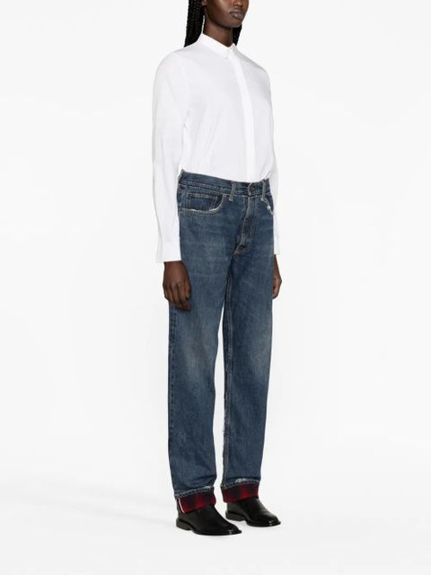 Maison Margiela ripped straight-leg jeans - Blue - zdjęcie produktu nr 2