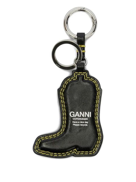 GANNI boot stitched keyring - Black - zdjęcie produktu nr 2