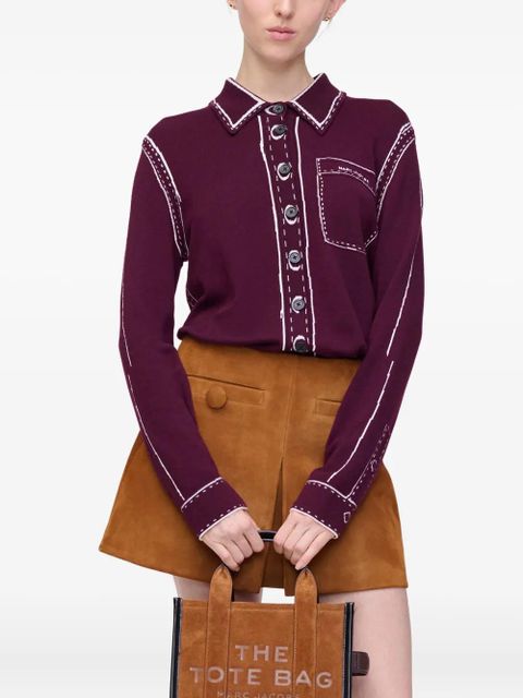 Marc Jacobs button-down knitted top - Red