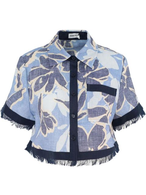 Simkhai floral-print shirt - Blue - zdjęcie produktu nr 1