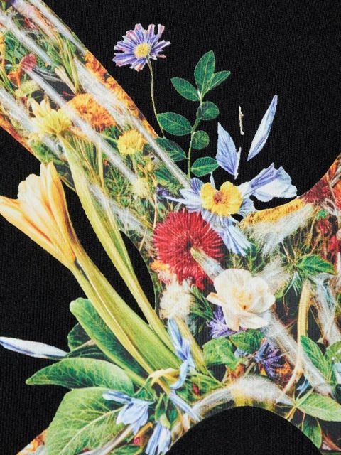 Off-White zip floral knitwear - Black