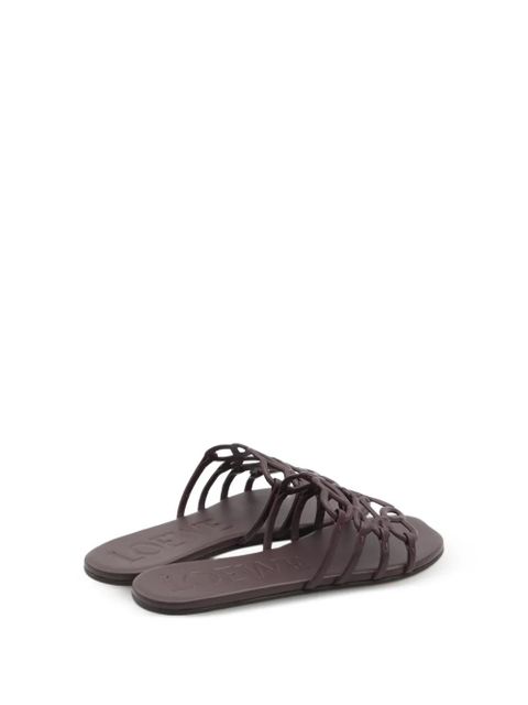 LOEWE leather slides - Red