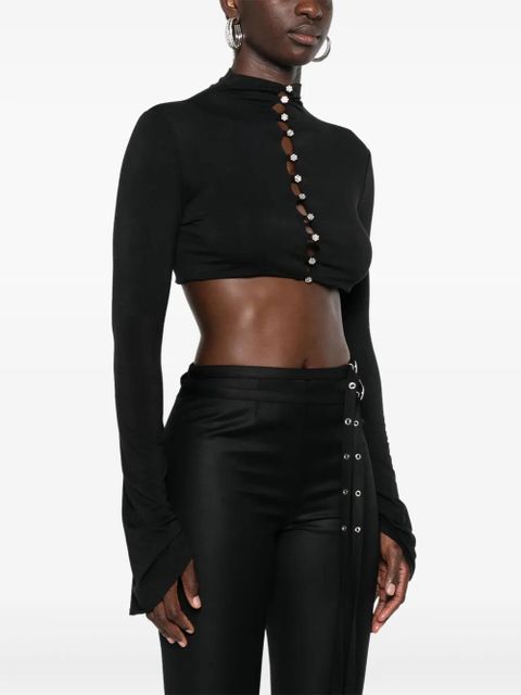 MANURÍ Leyla crop top - Black