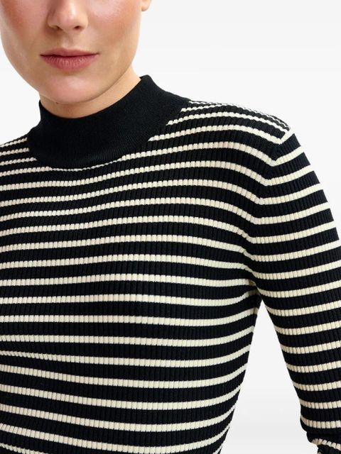 Essentiel Antwerp stripe-pattern sweater - Black