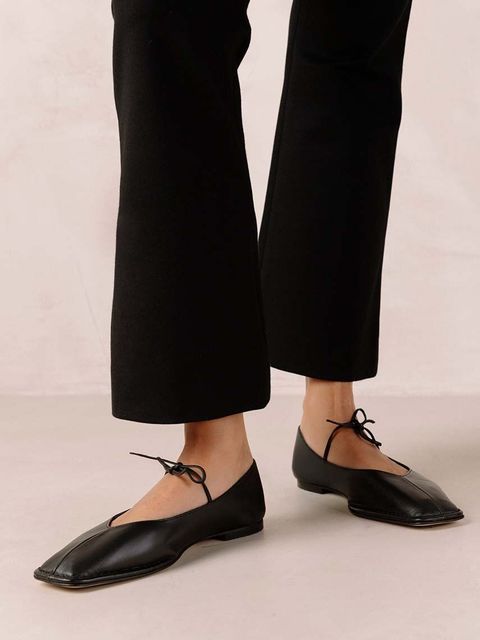 Alohas baleriny skórzane Sway kolor czarny S00191.25