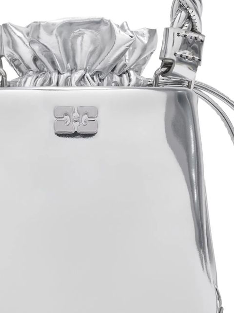 GANNI mini Bou twisted-handle bucket bag - Silver