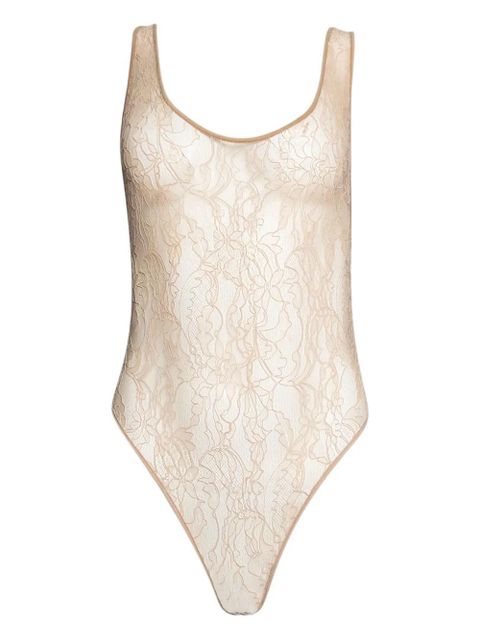 WARDROBE.NYC lace tank bodysuit - Neutrals - zdjęcie produktu nr 1